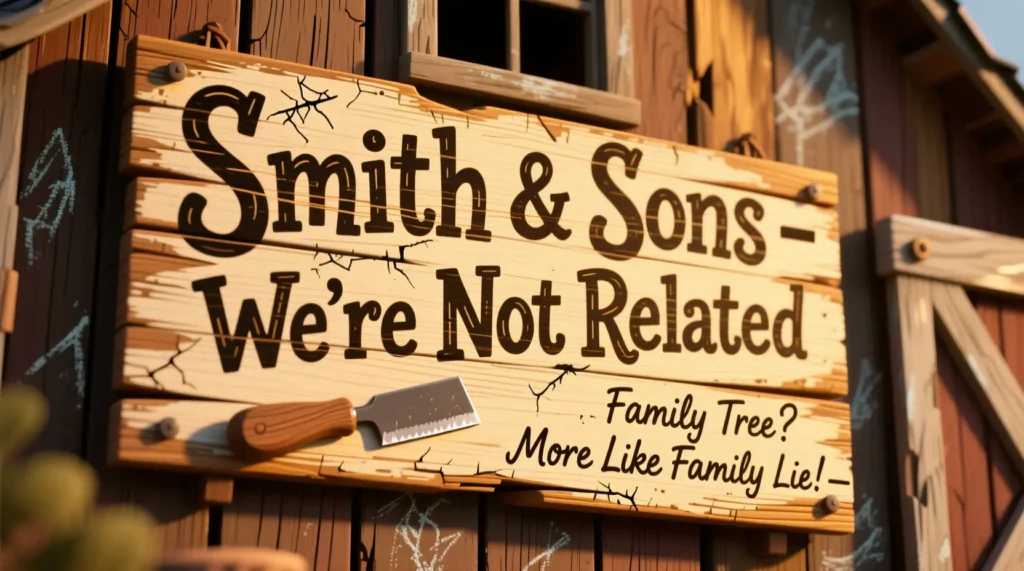 Funny Last Name Sign Ideas