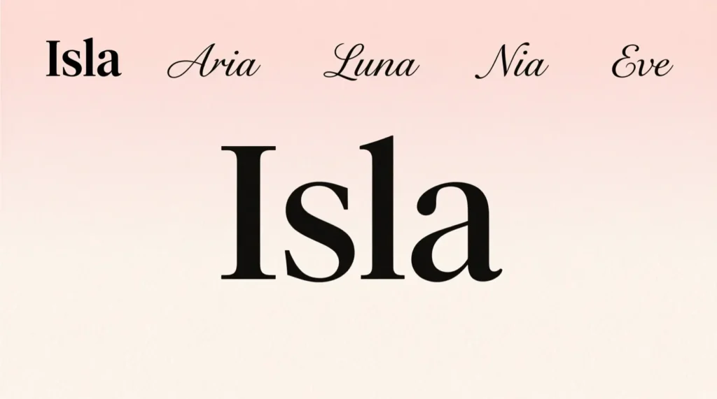 Short Middle Names for Isla