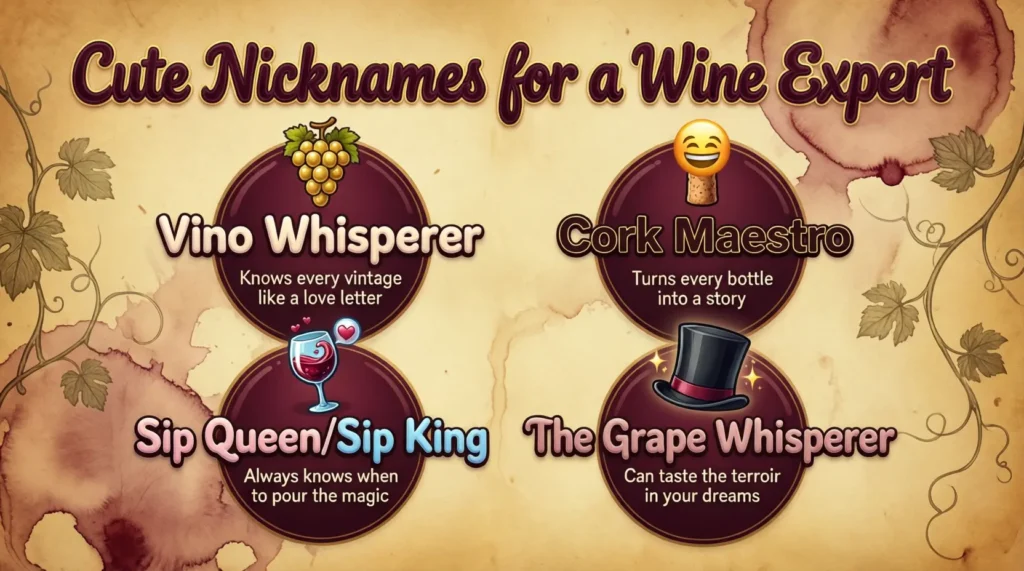 Cute Nicknames for a Wine Expert