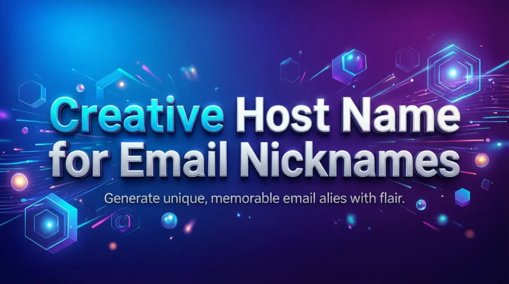 Creative Host Name for Email Nicknames