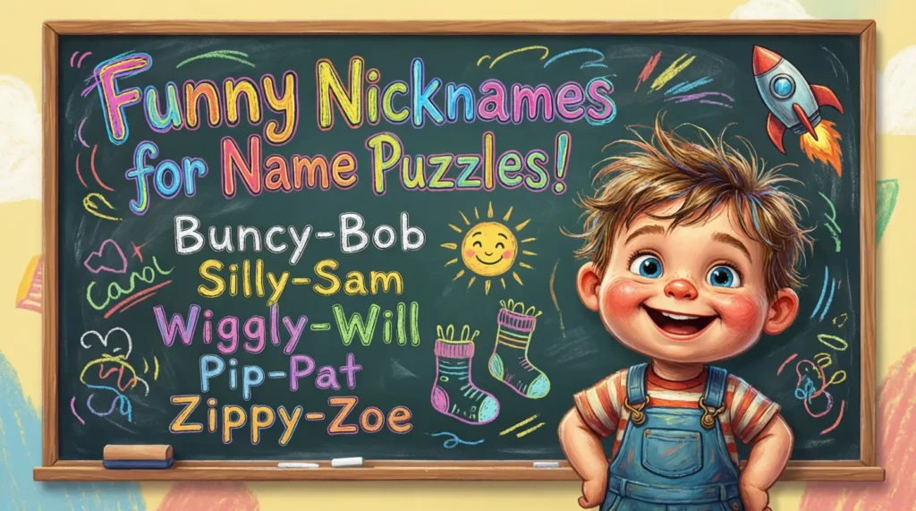 Funny Nicknames for Name Puzzles for Toddlers