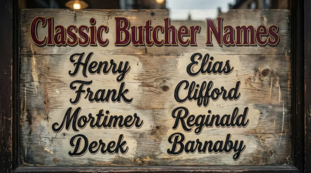 Classic Butcher Names 