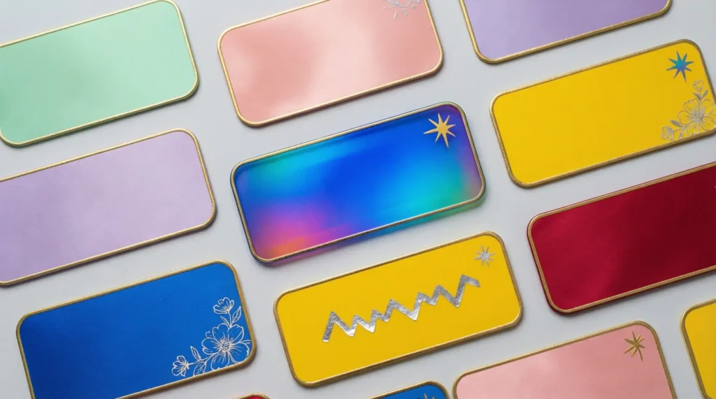 Colorful Name Tag Ideas