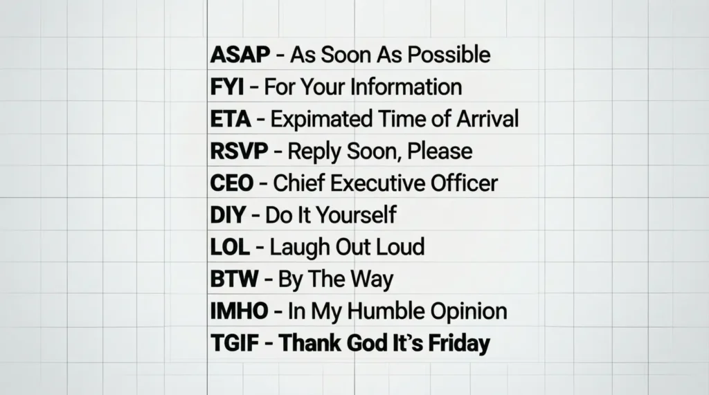 Common Abbreviations