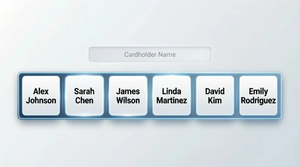 Common Cardholder Name Options