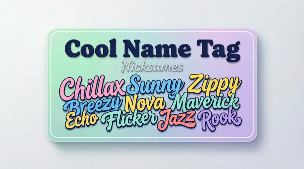 Cool Name Tag Nicknames
