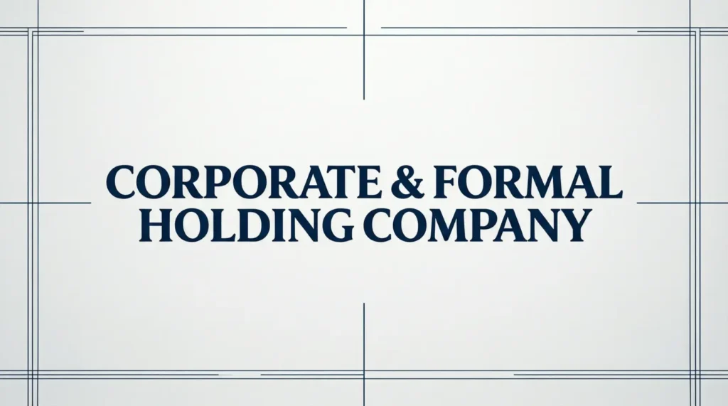  Corporate & Formal Holding Company Names