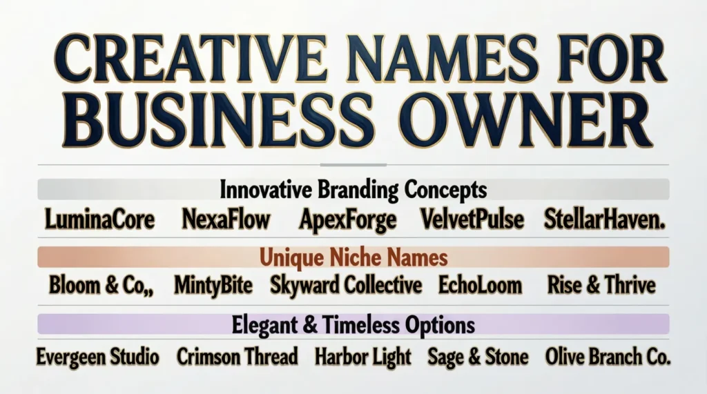 Creative Names for Business Owner