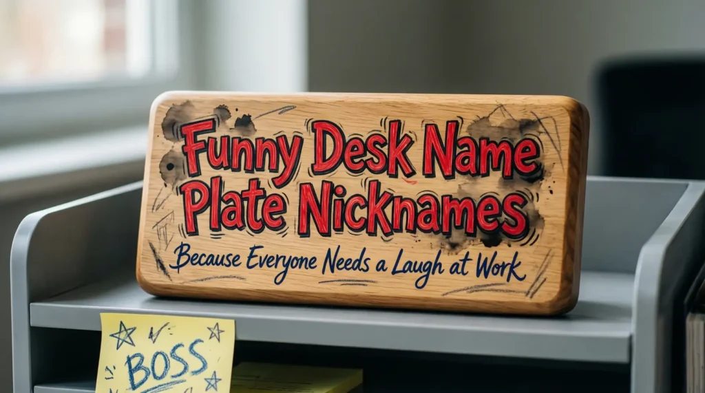 Funny Desk Name Plate Nicknames