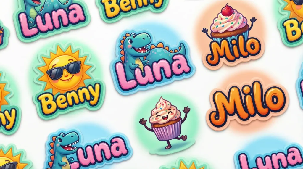 Funny Name Stickers for Daycare