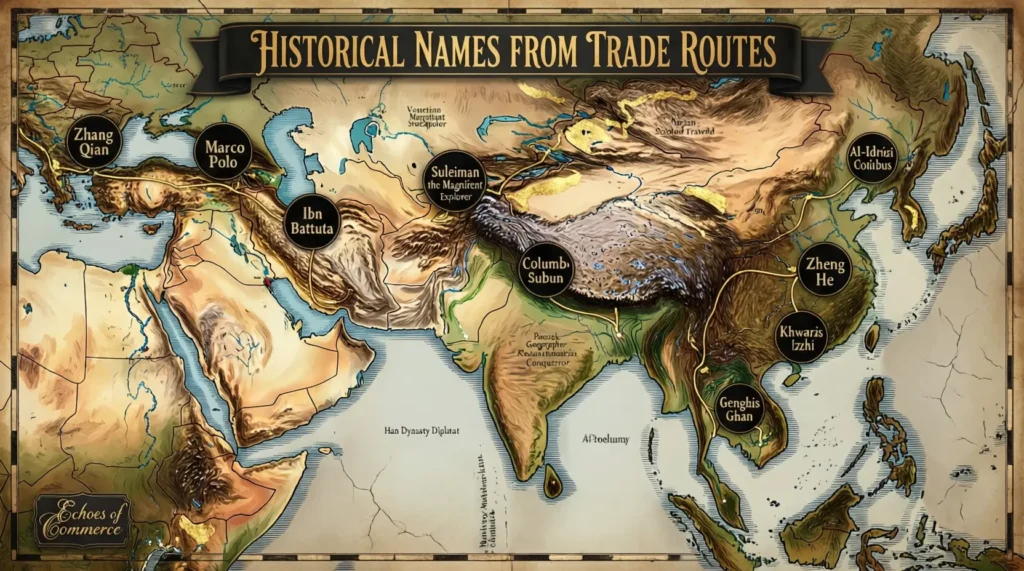 Historical Names from Trade Routes