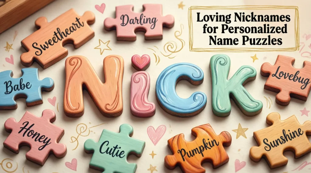 Loving Nicknames for Personalized Name Puzzles