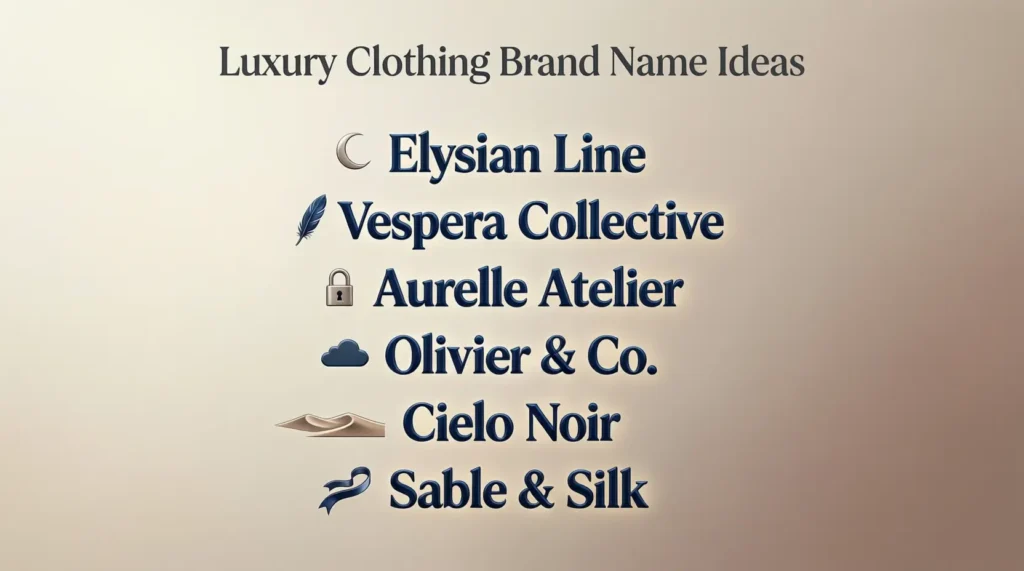 Luxury Clothing Brand Name Ideas