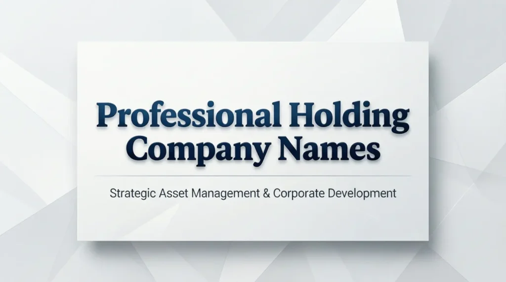 Professional Holding Company Names
