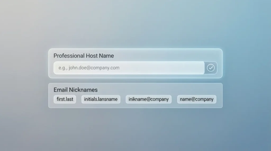 Professional Host Name for Email Nicknames