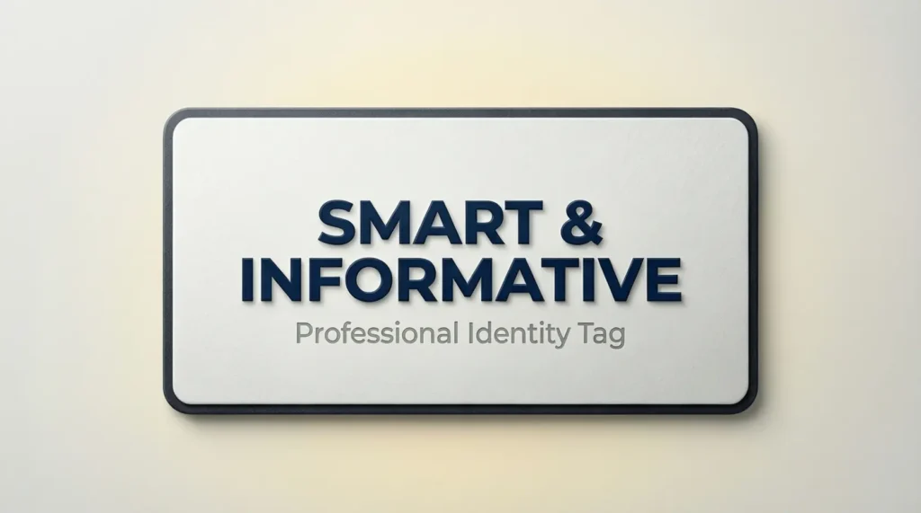 Smart & Informative Name Badges