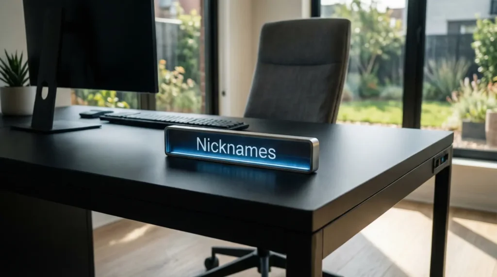 Smart Desk Name Plate Nicknames