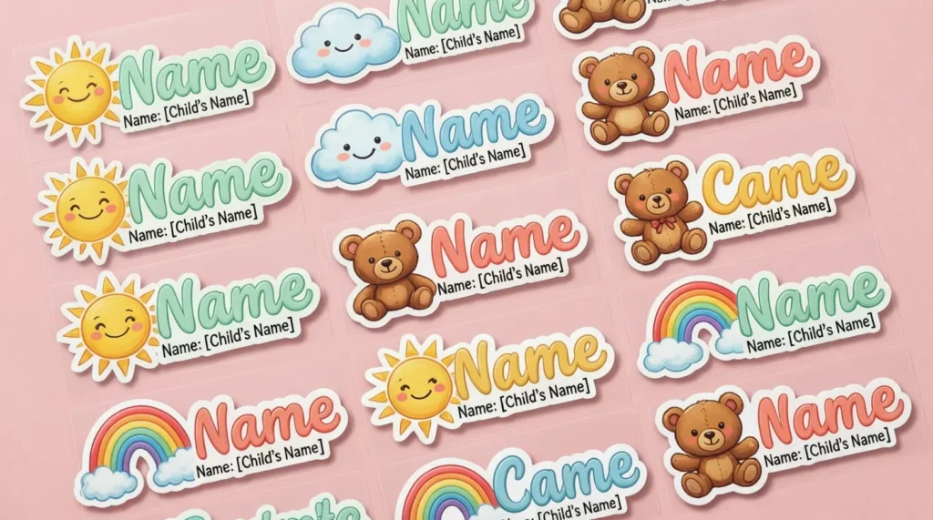 Sweet Name Stickers for Daycare