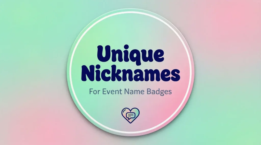 Unique Nicknames for Event Name Badges