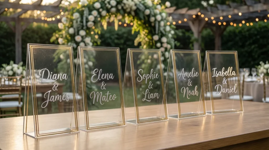 Wedding Name Tents for Tables