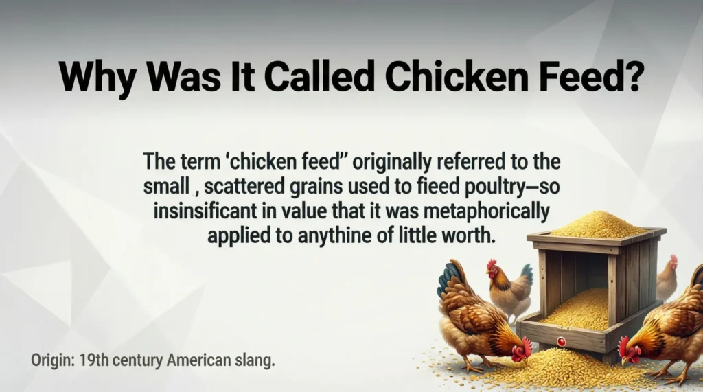 Why Was It Called Chicken Feed?